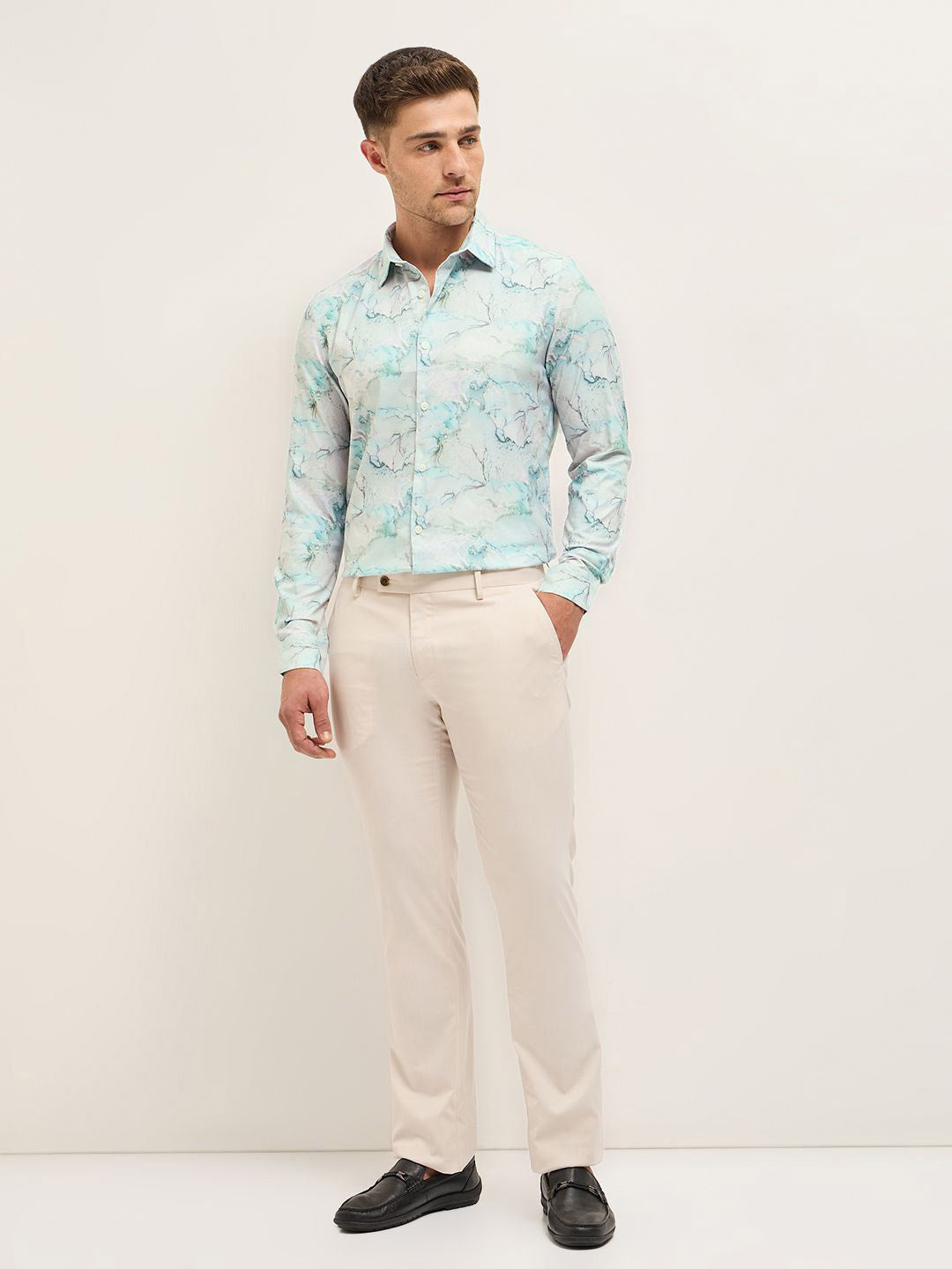 THE BEAR HOUSE Men Tailored Fit Opaque Printed Formal Shirt