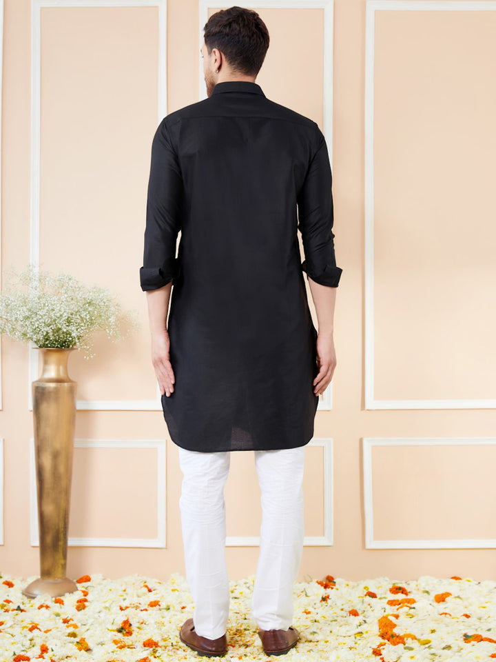 See Designs Shirt Collar Cotton Pathani Kurta