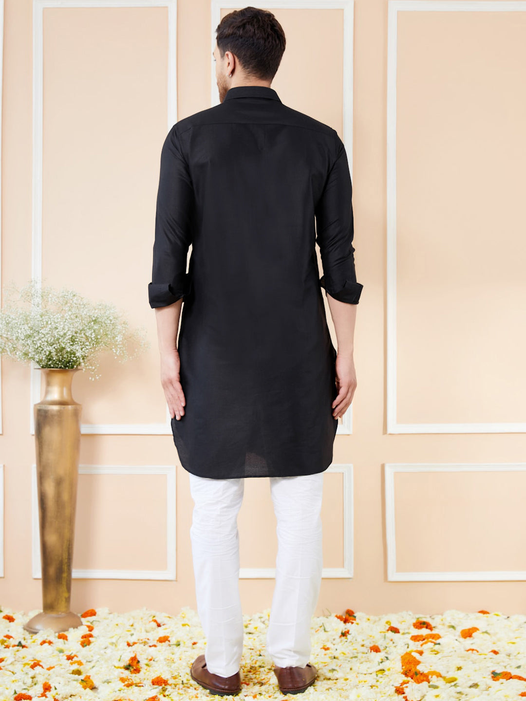 See Designs Shirt Collar Cotton Pathani Kurta