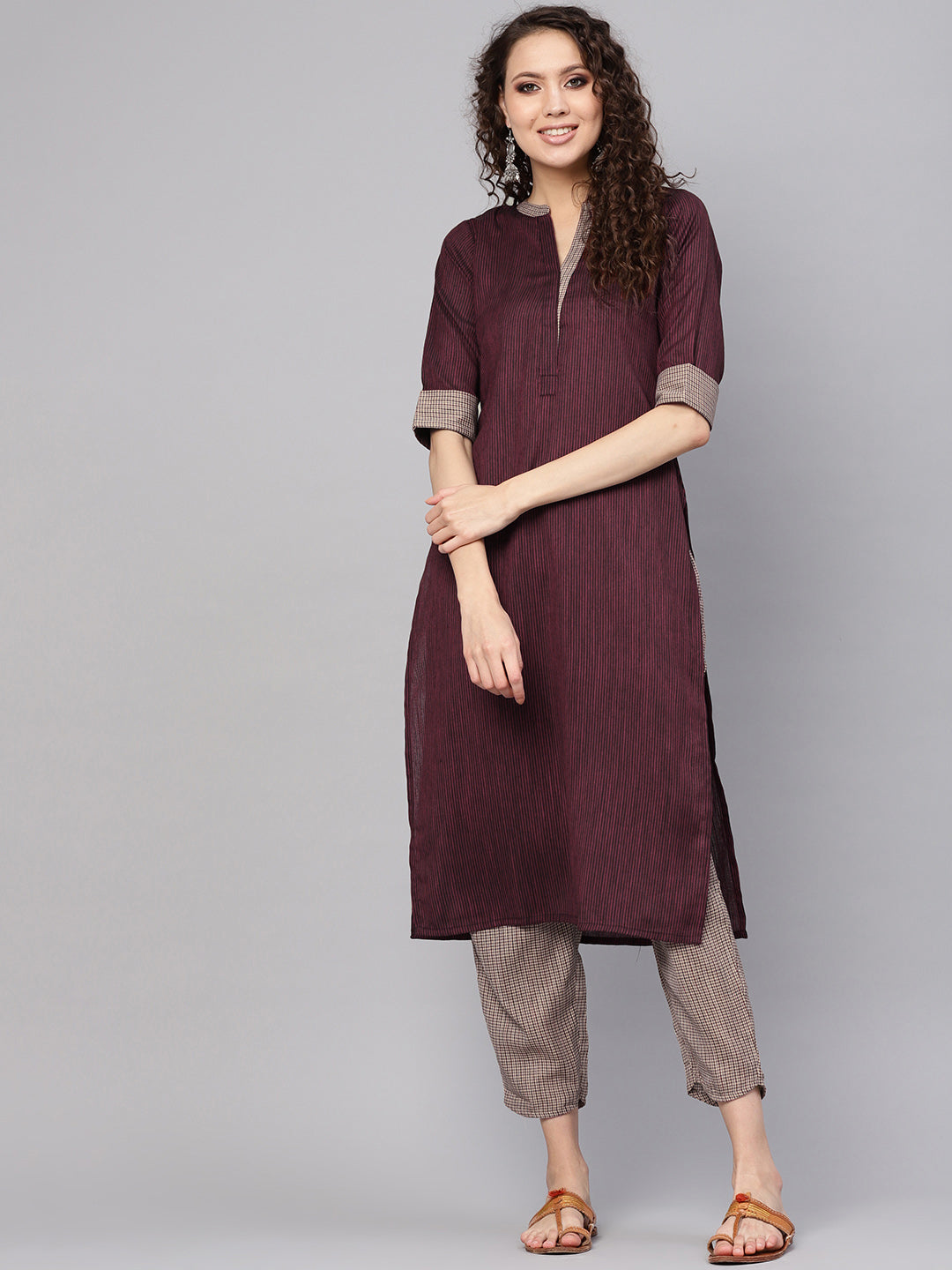 Gerua By Libas Striped Kurta with Trousers