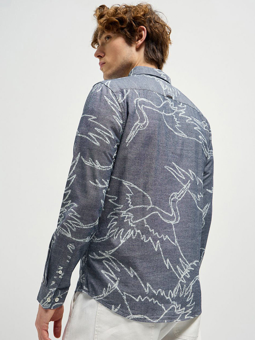 THE BEAR HOUSE Men Spread Collar Abstract Printed Pure Cotton Casual Shirt