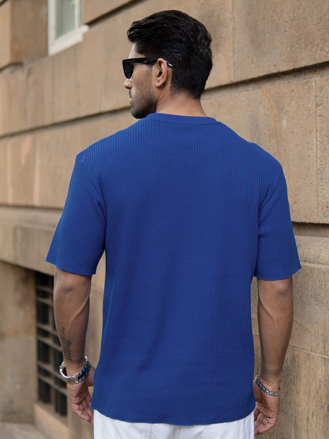 Powerlook Men Drop-Shoulder Sleeves Oversized T-shirt