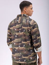 The Indian Garage Co Men Cutaway Collar Abstract Printed Casual Shirt