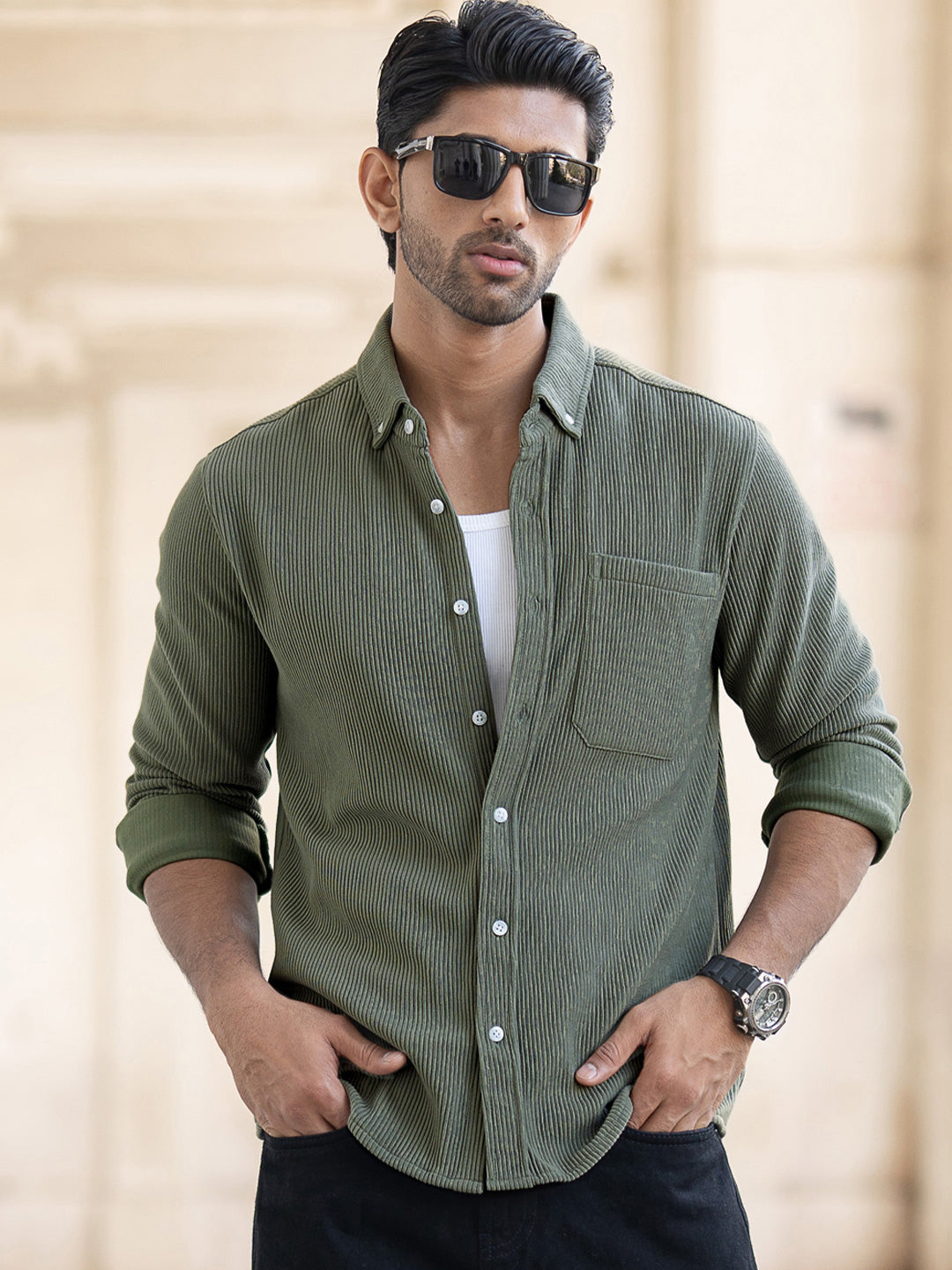 Powerlook Men Opaque Casual Shirt