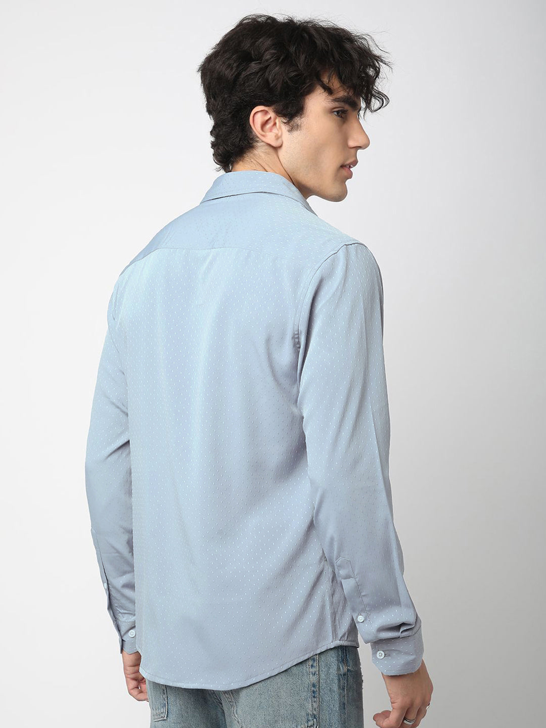 VASTRADO Men Classic Cutaway Collar Micro Ditsy Printed Casual Shirt