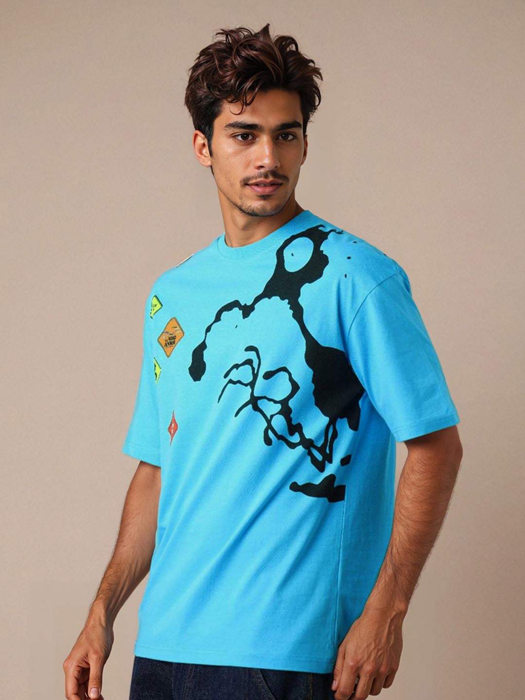 The Indian Garage Co Men Looney Tunes Graphic Printed Round Neck Cotton T-shirt