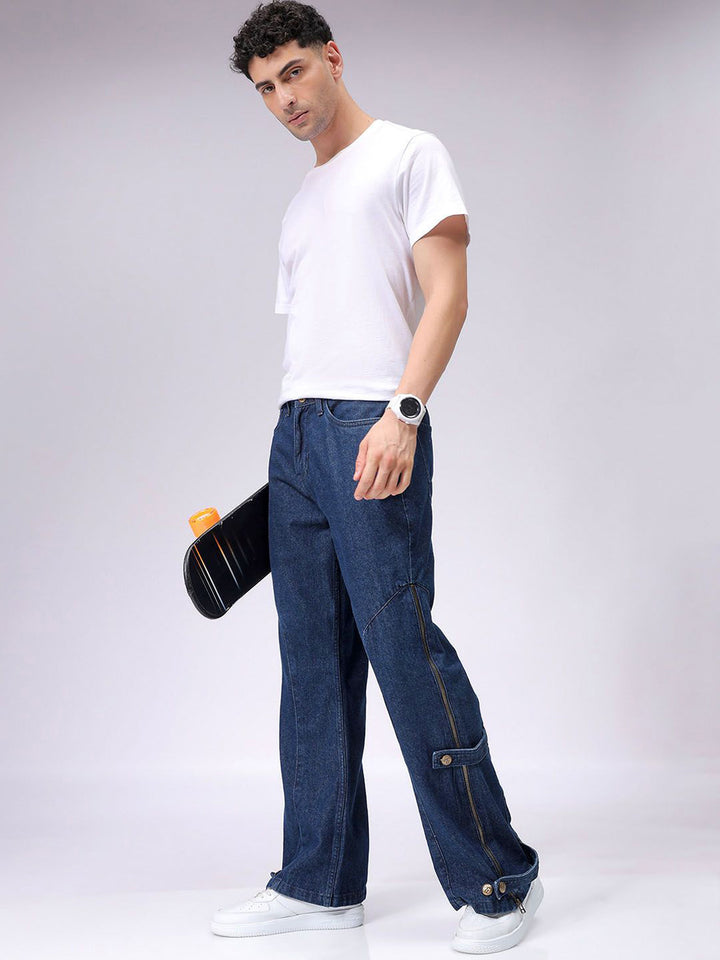 The Indian Garage Co Men Bootcut Loose Fit Convertible Jeans