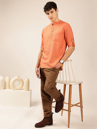 Anouk Mandarin collar Pathani Short Kurta