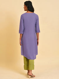 W Floral Beads Stones Embroidered Kurta