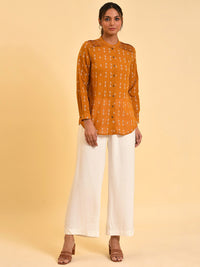 W Women White Mid-Rise Parallel Trousers