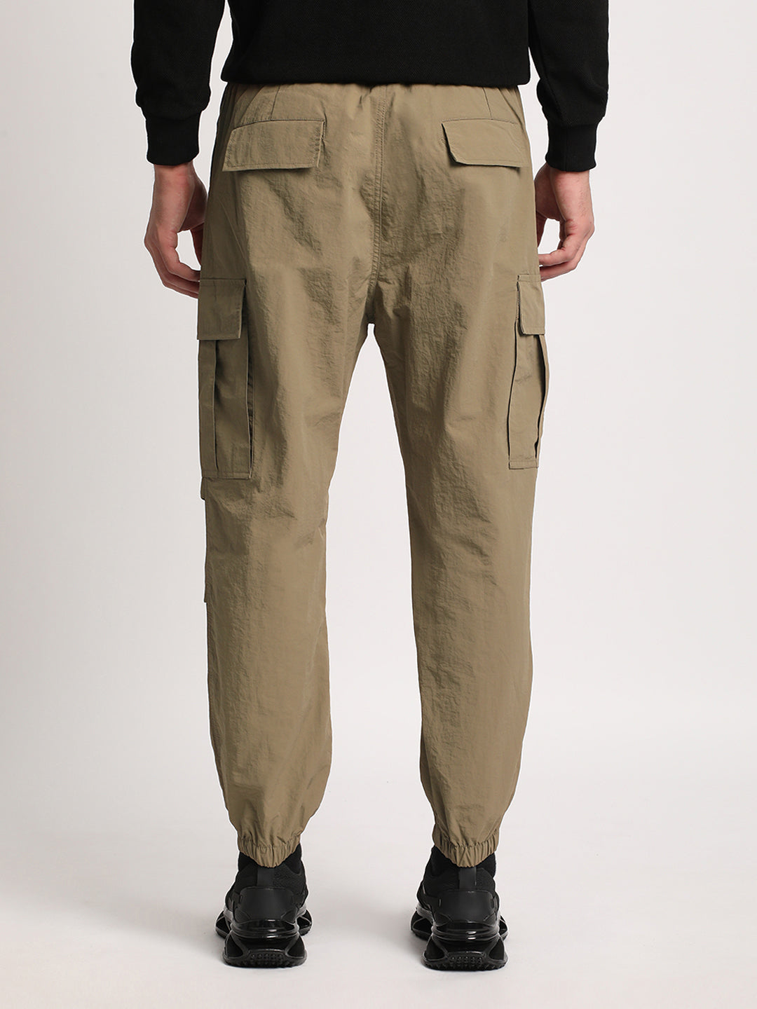 THE BEAR HOUSE Men Mid-Rise Easy Wash Regular Fit Cargos Trousers