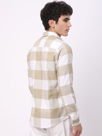 VASTRADO Men Classic Slim Fit Opaque Checked Casual Shirt