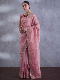 Saree mall Embellished Sequinned Tissue Heavy Work Sarees