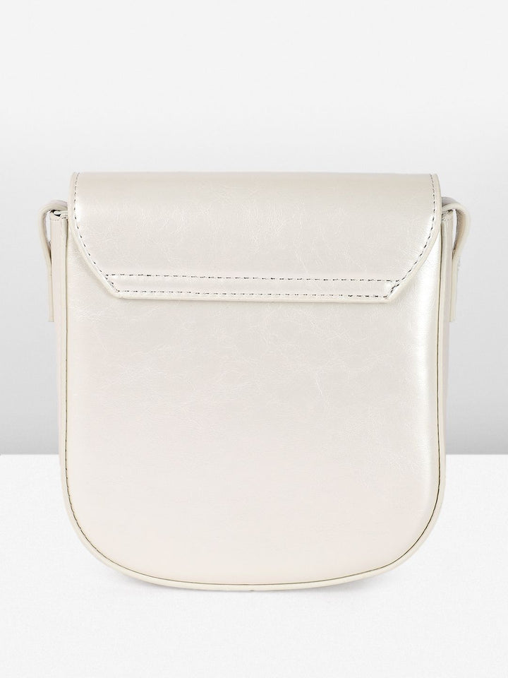 DressBerry Textured Structured Sling Bag with Bow Detail