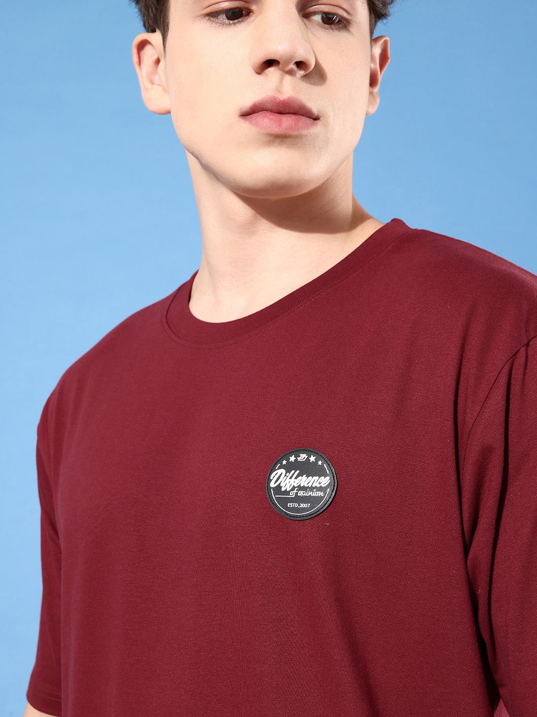 Difference of Opinion Men Pure Cotton Printed Oversized T-shirt