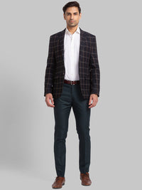 Park Avenue Men Checked Single Breasted Blazers