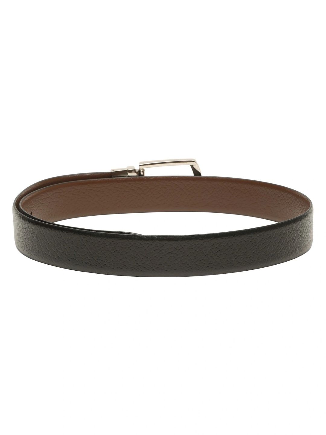 Teakwood Leathers Men Textured Leather Reversible Belt