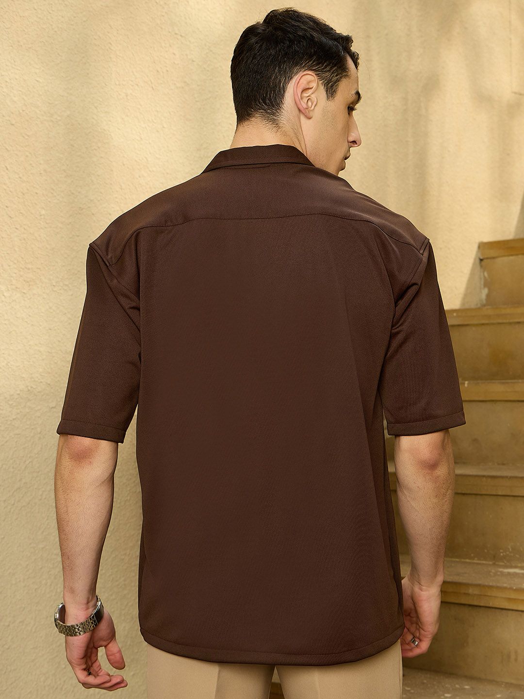 DENNISON Men Resort Wear Drop Shoulder Oversized Casual Shirt