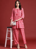 Anouk Ethnic Motifs Printed Pleated Kurta with Trousers