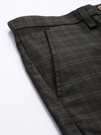 The Indian Garage Co Self Design Regular Fit Chinos Trousers