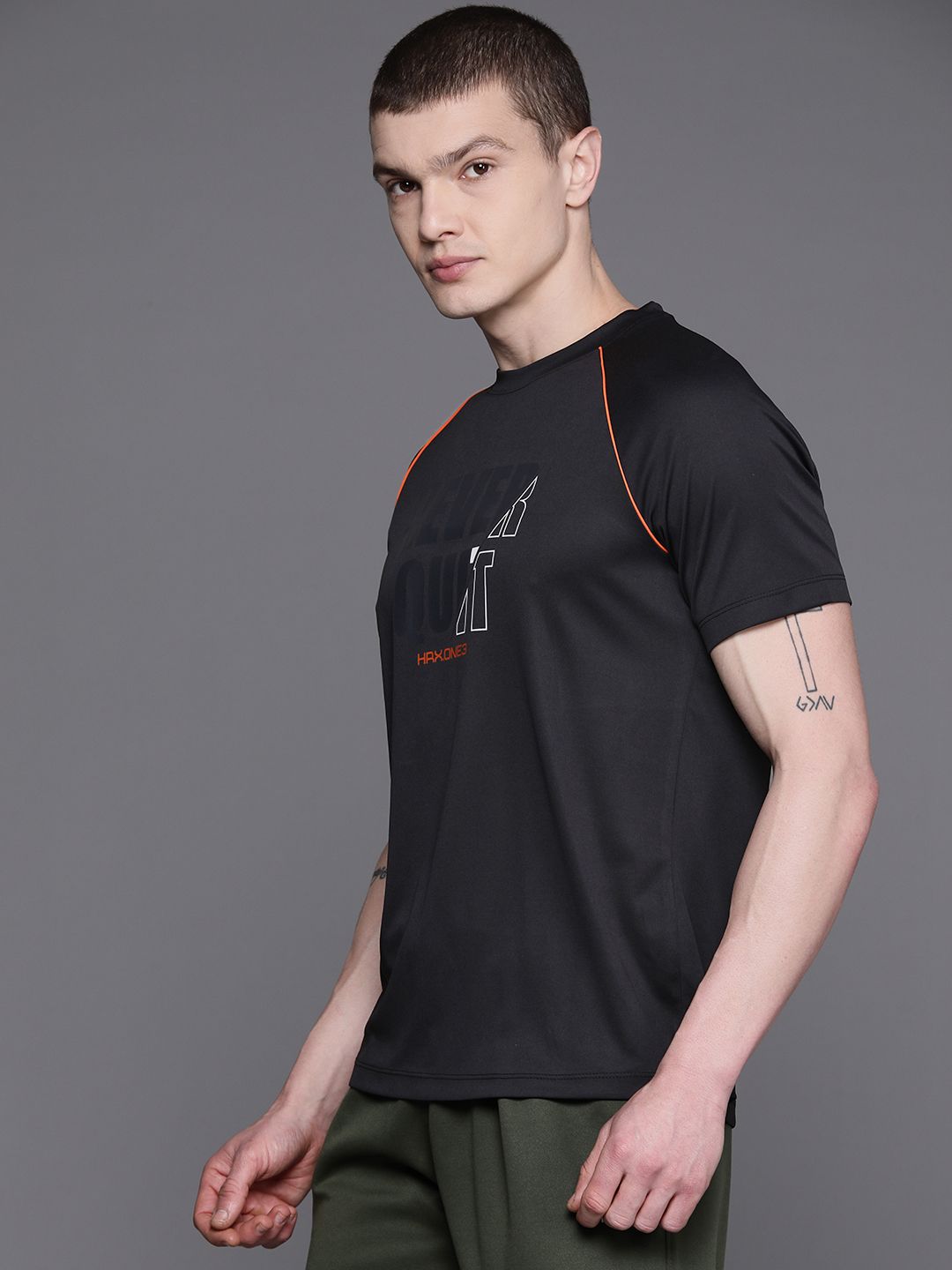 HRX by Hrithik Roshan Printed Rapid-Dry Training T-shirt