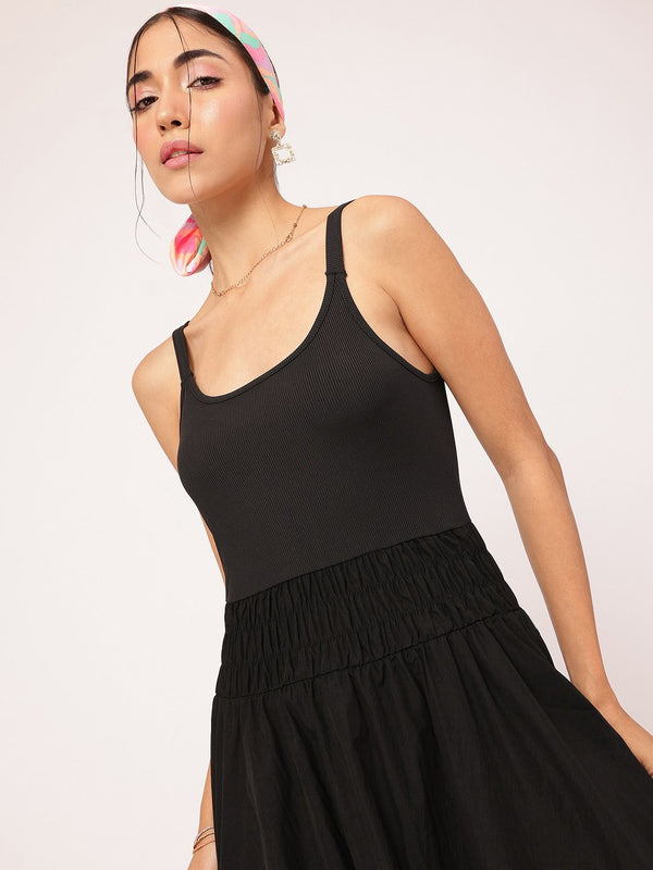 DressBerry Ethereal Touch Smocked Fit and Flare Dress