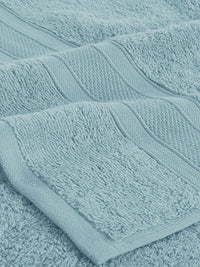 MYTRIDENT Blue Solid 500 GSM Pure Cotton Bath Towel