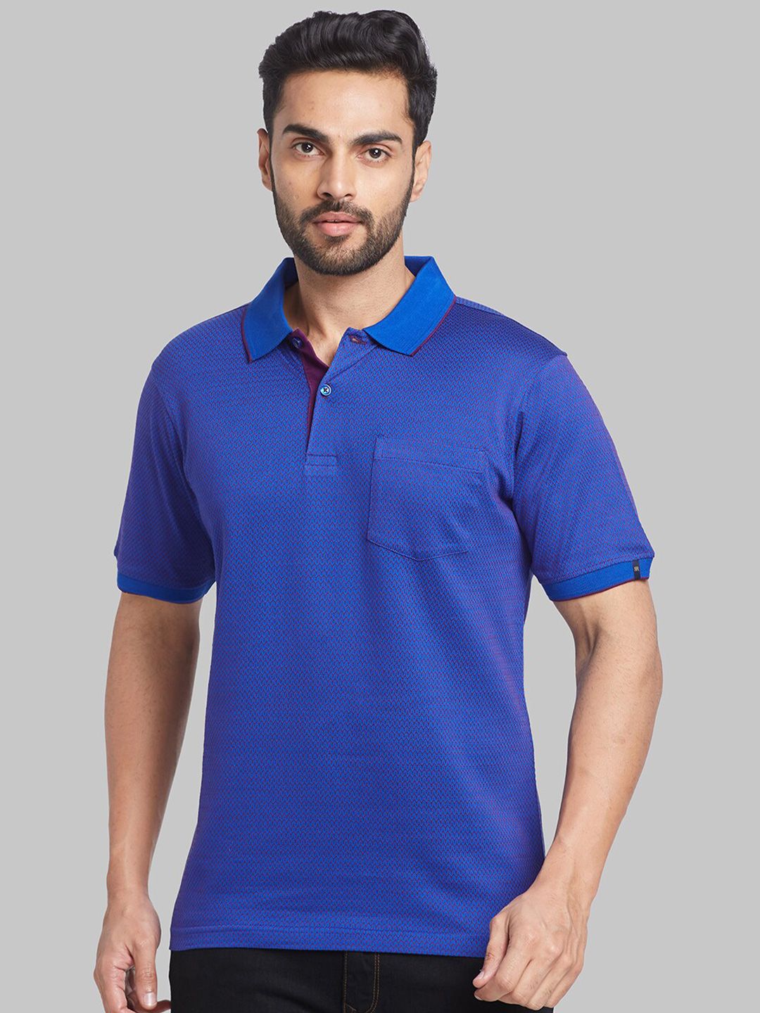 Raymond Woven Design Pure Cotton Contemporary Fit Tshirt