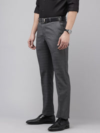 Park Avenue Men Checked Smart Fit Formal Trousers