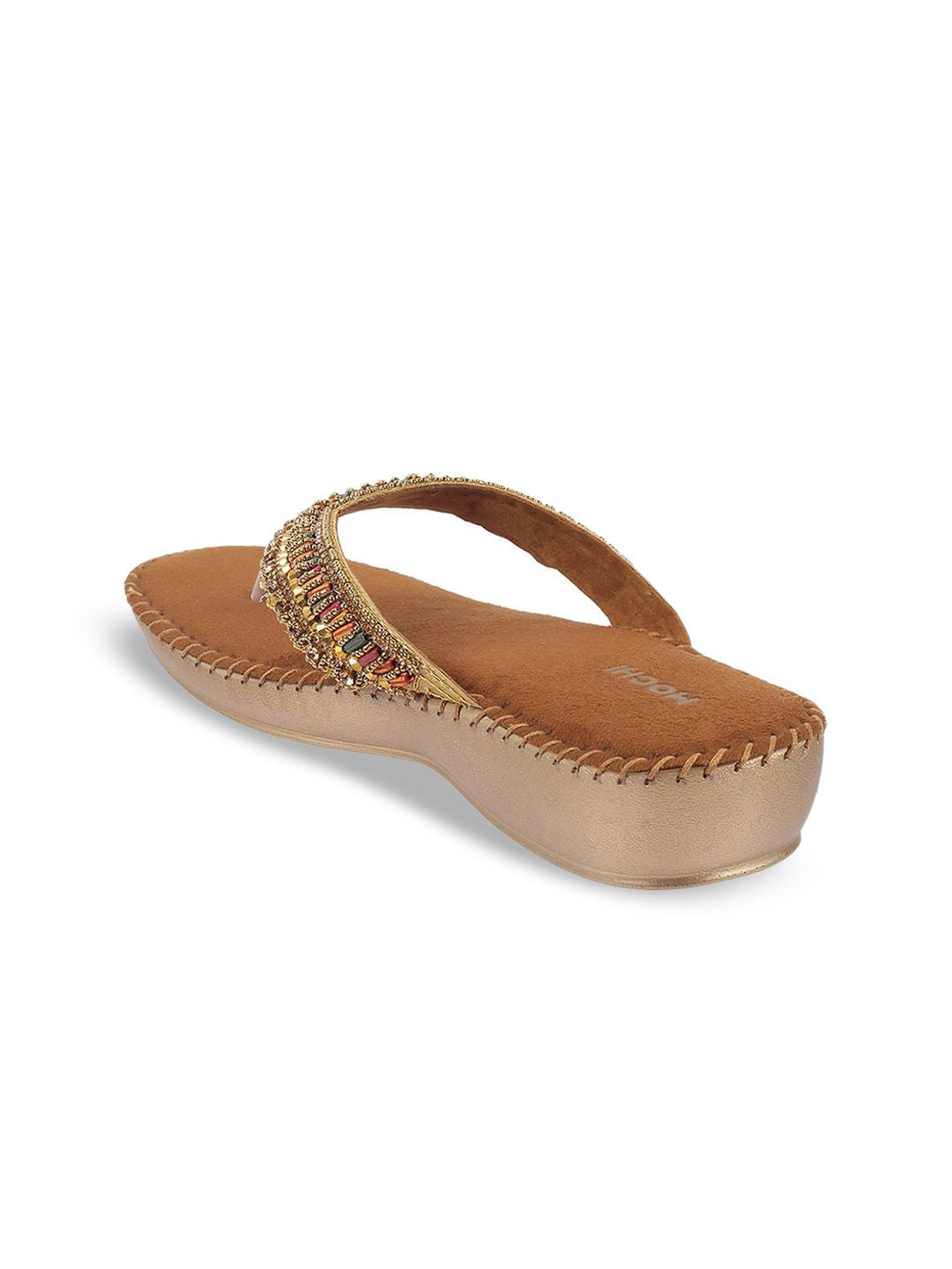 Mochi Embellished Open Toe Wedge Heels