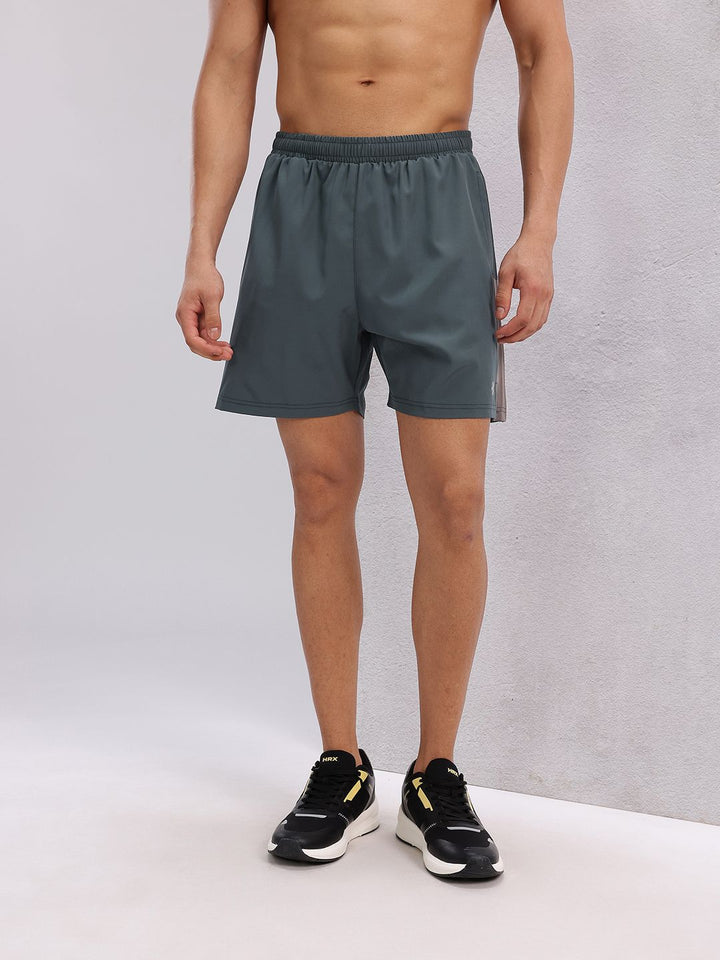 HRX by Hrithik Roshan Men Mid-Rise Colourblocked Detail Rapid-Dry Running Shorts