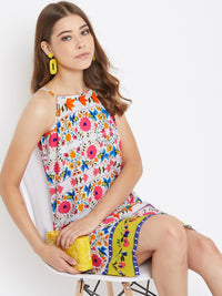 Berrylush Women Multicoloured Printed Sheath Dress