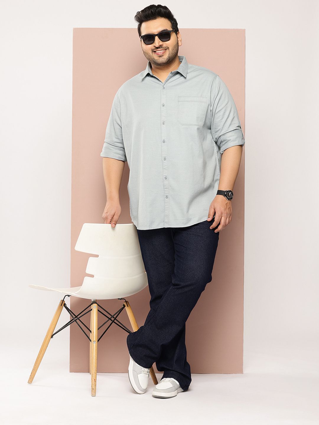 Thomas Scott Men Plus Size Premium Pure Cotton Casual Shirt