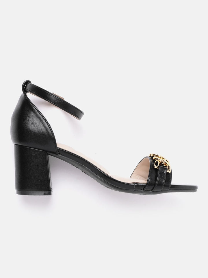 Lino Perros Women Mid-Top Chain Detail Block Heels