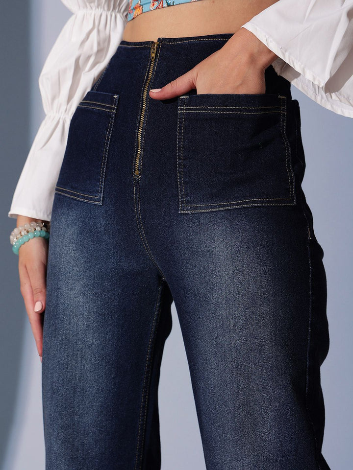 STREET 9 Women Comfort Straight Fit High-Rise Light Fade Jeans