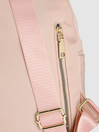 Lino Perros Women Peach-Coloured Solid Laptop Backpack