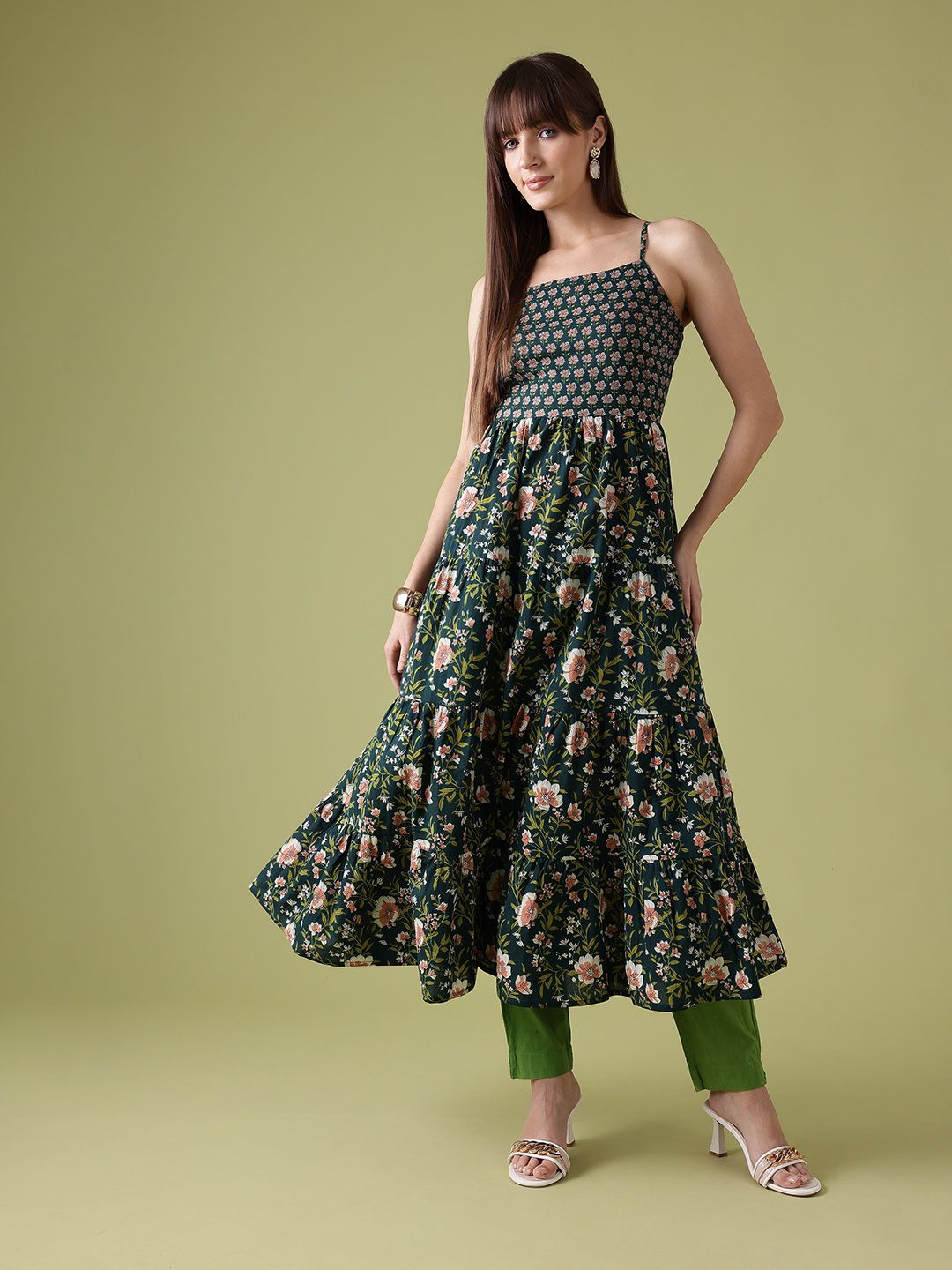 Anouk Floral Printed Pure Cotton Kurta
