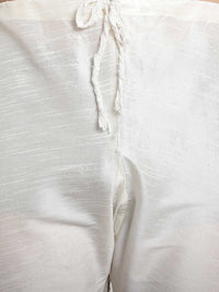 SOJANYA Men Off White Regular Kurta with Churidar