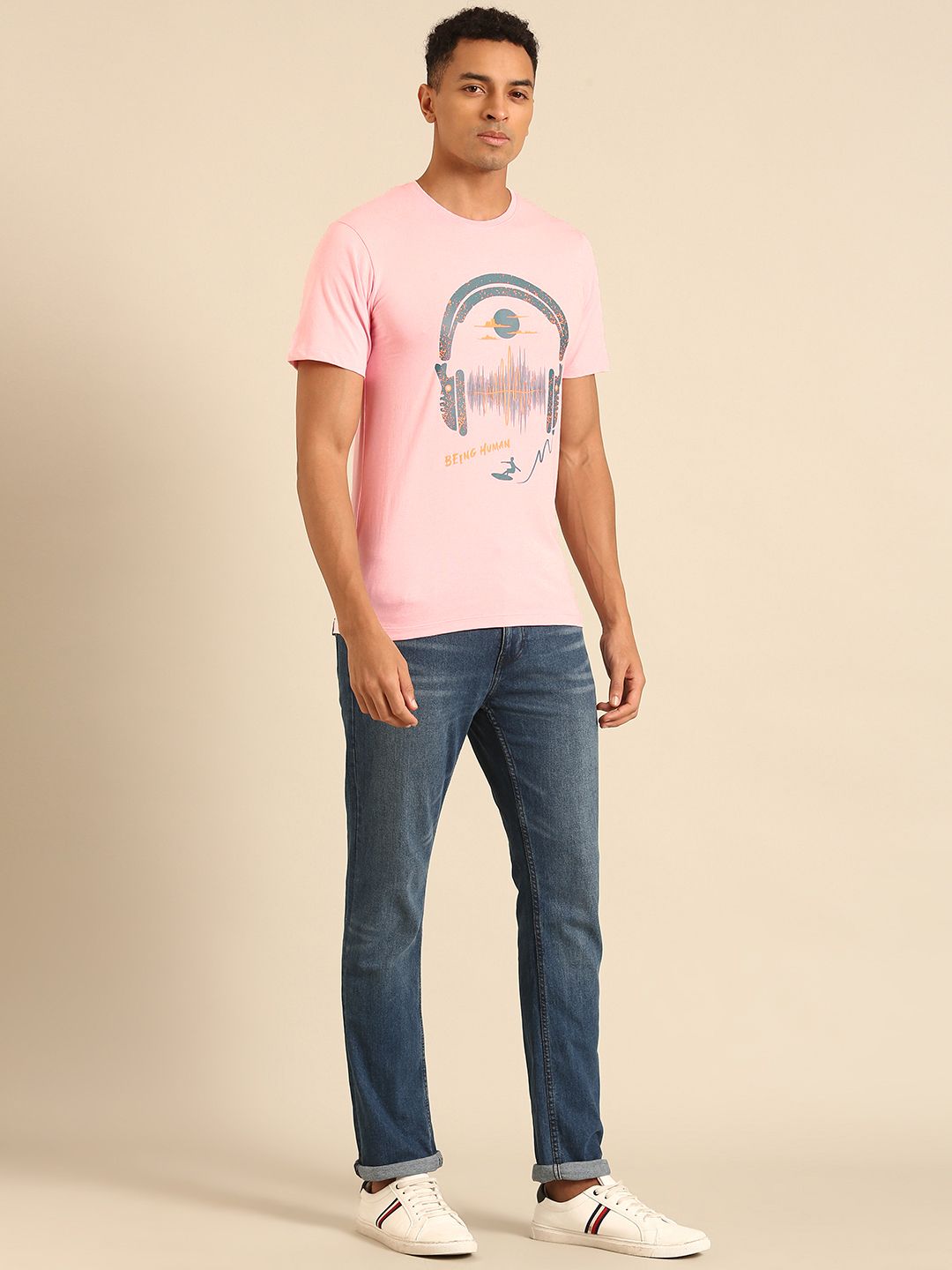Being Human Printed Pure Cotton T-shirt