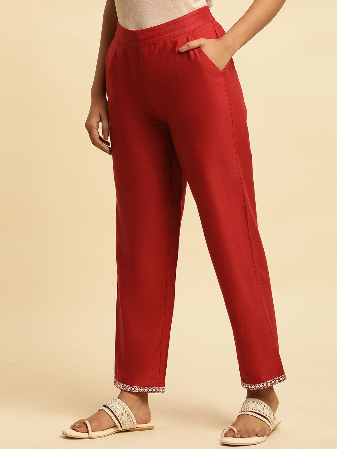 W Women Ethnic Parallel Trousers