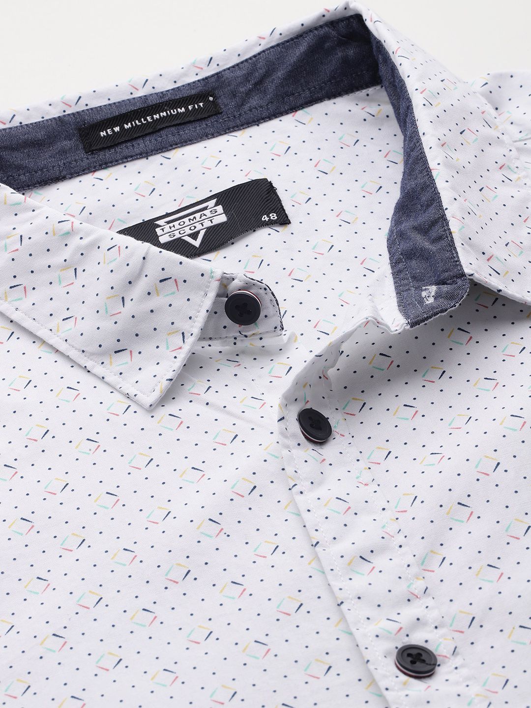 Thomas Scott Plus Size Premium Printed Pure Cotton Casual Shirt