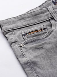 The Indian Garage Co Men Grey Slim Fit Light Fade Stretchable Jeans
