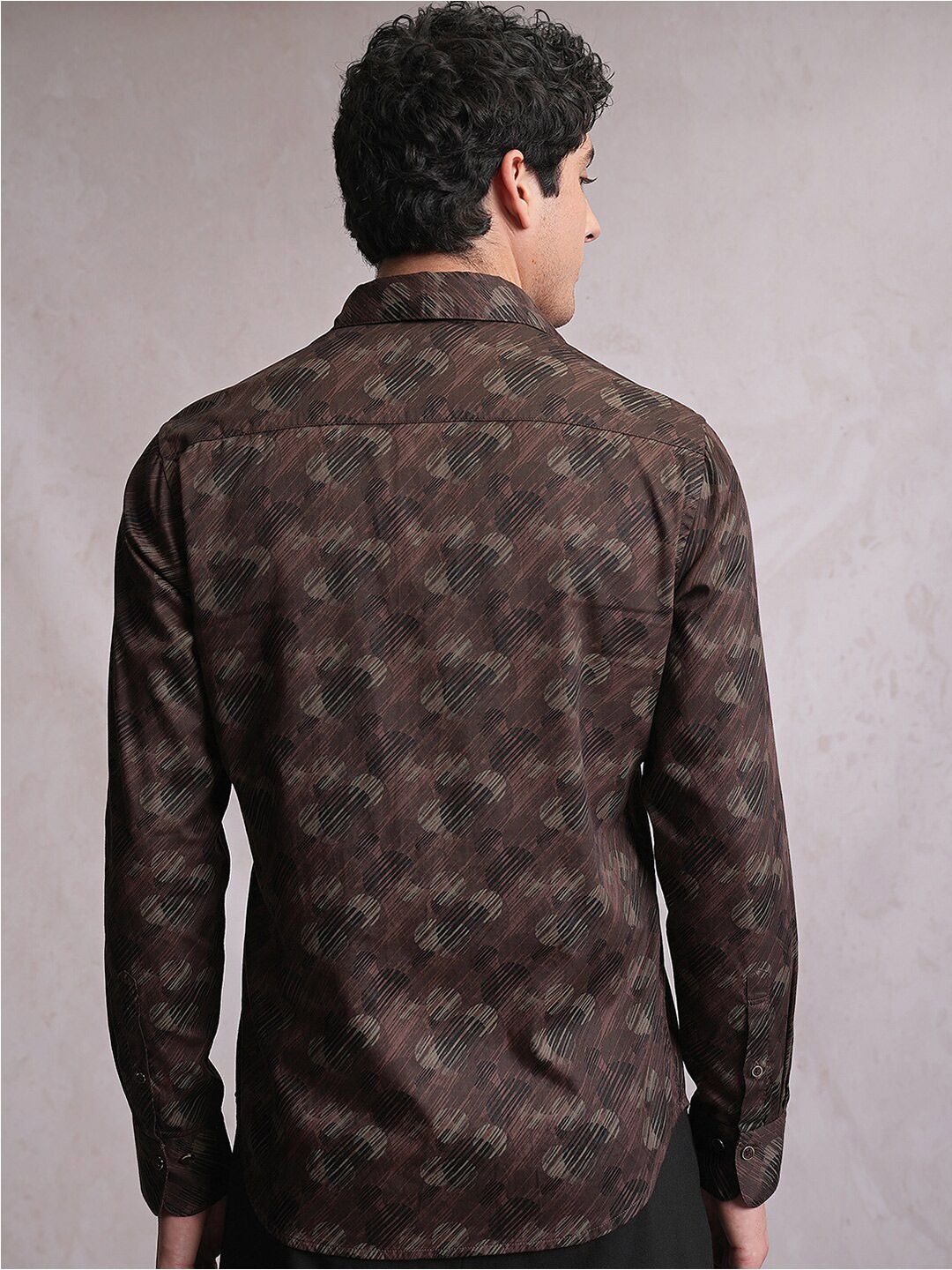 LOCOMOTIVE Luxe Satin Printed Party Shirt