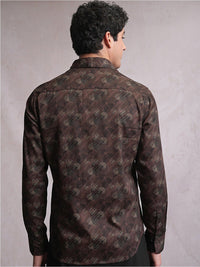 LOCOMOTIVE Luxe Satin Printed Party Shirt