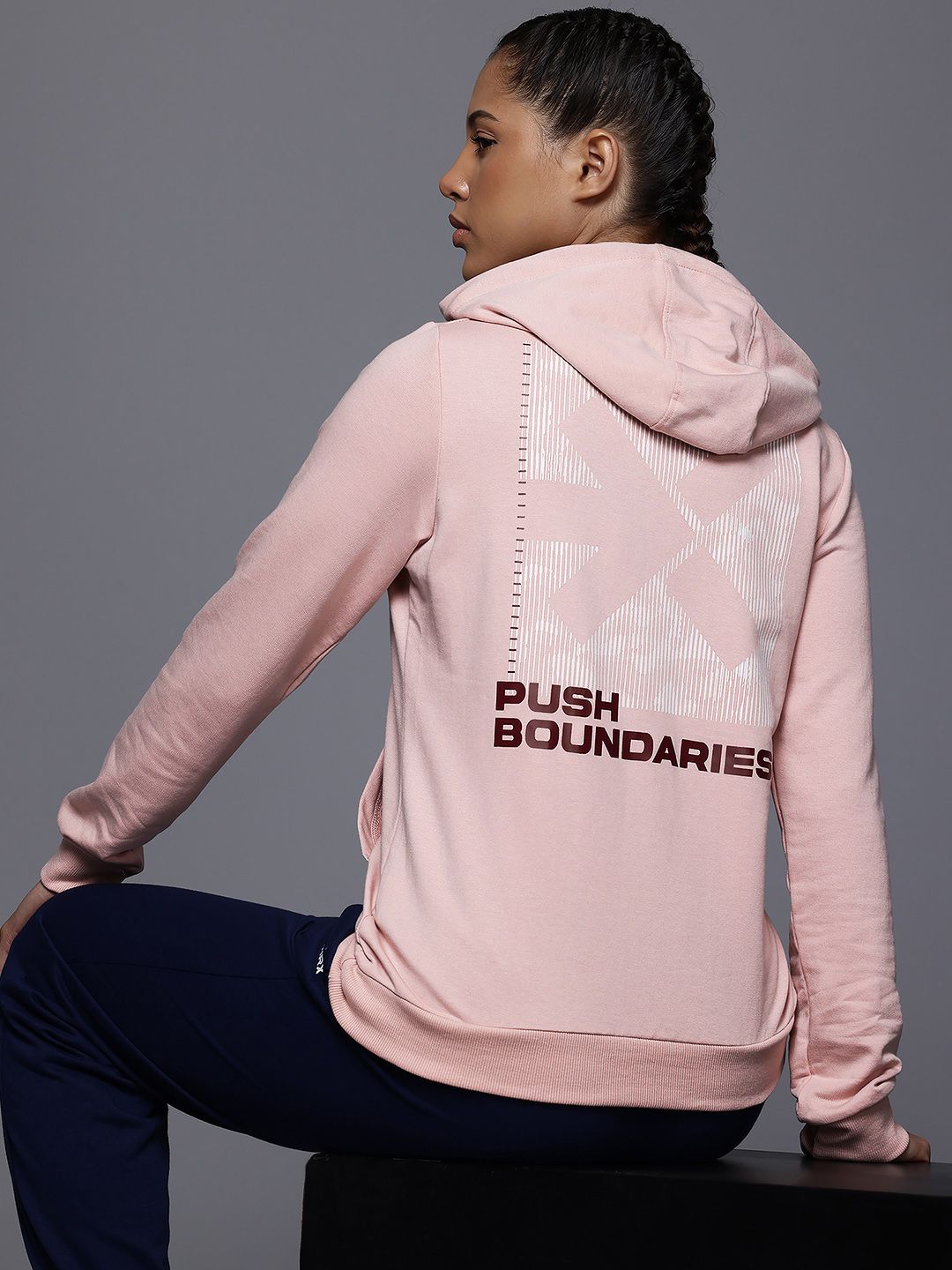 HRX by Hrithik Roshan Typography Print Hooded Sweatshirt