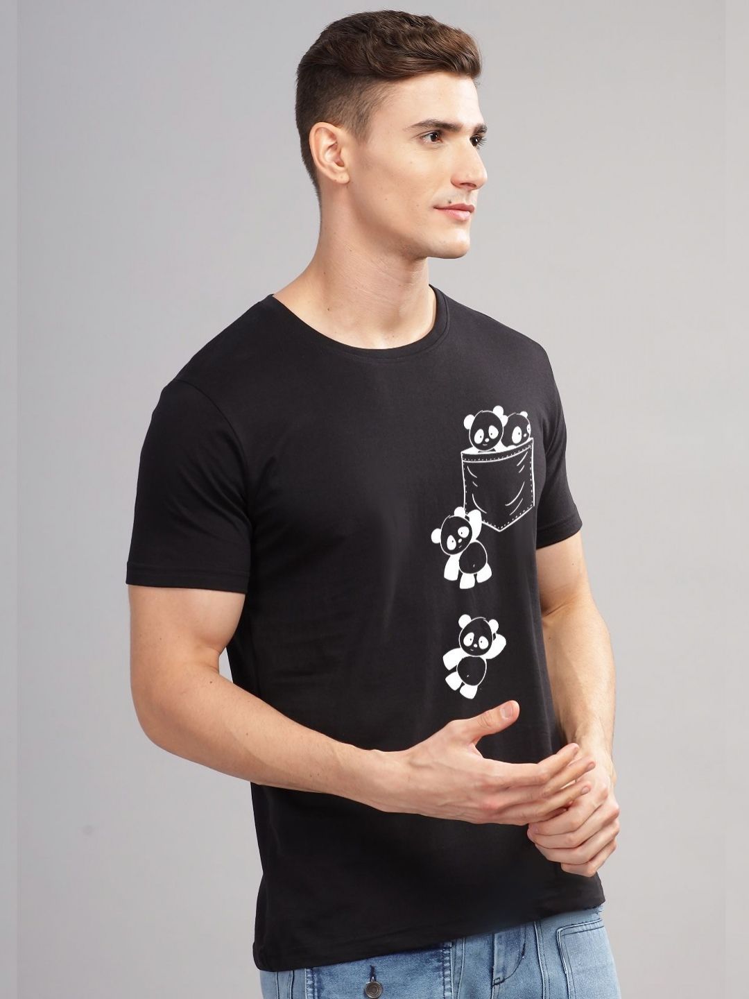 ADRO Men Printed Pockets T-shirt
