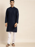 Anug by SOJANYA Men Navy Blue Indigo Kurta