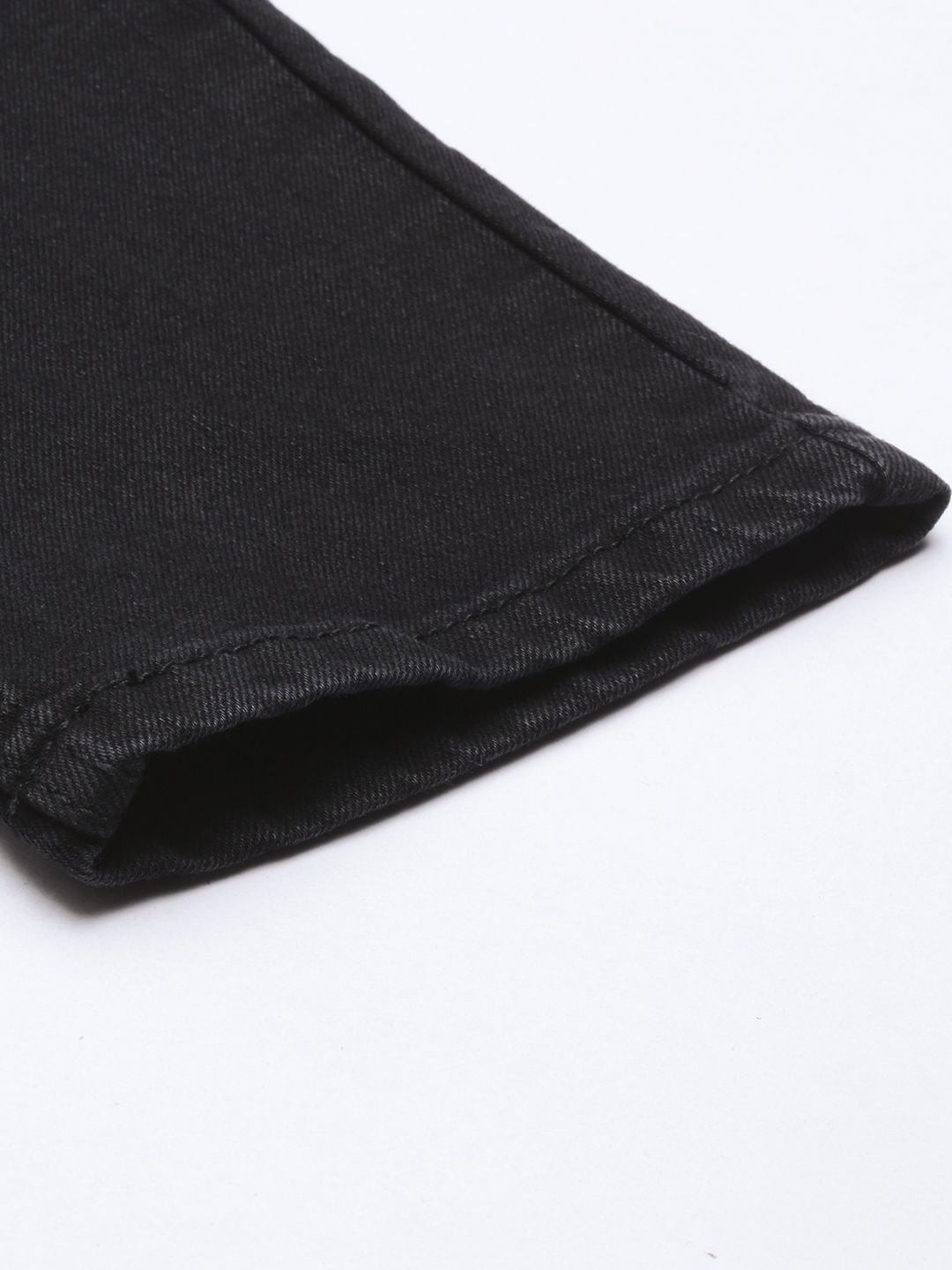 The Indian Garage Co Men Black Slim Fit Light Fade Stretchable Jeans