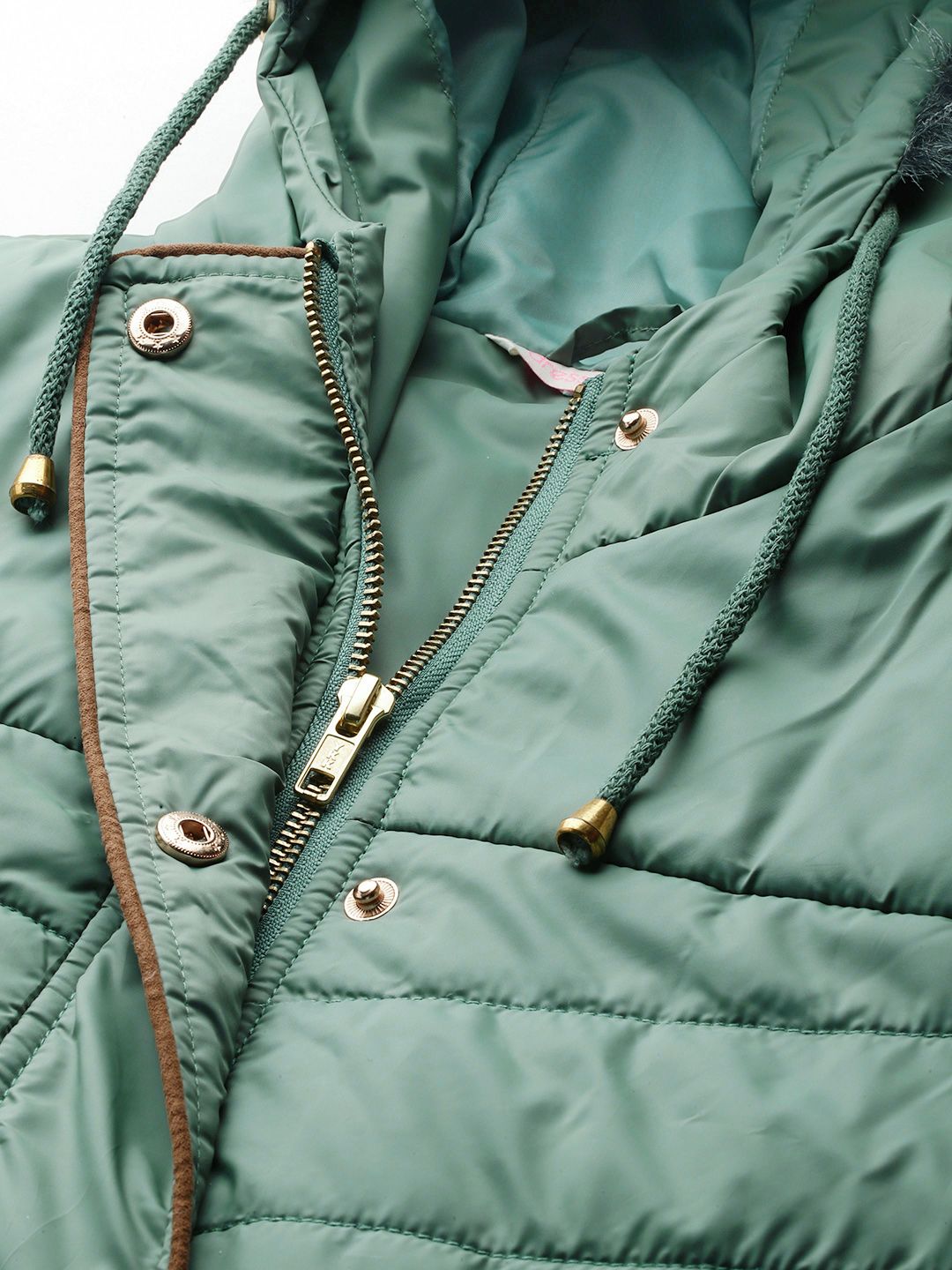 DressBerry Longline Hooded Quilted Parka Jacket