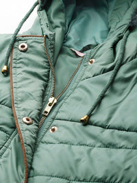 DressBerry Longline Hooded Quilted Parka Jacket